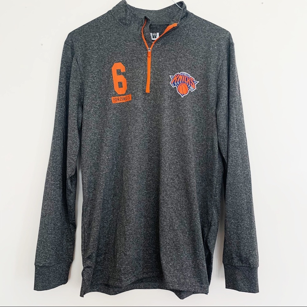 NY Knicks Porzingis Mens 1/4 Zip Pullover - M
